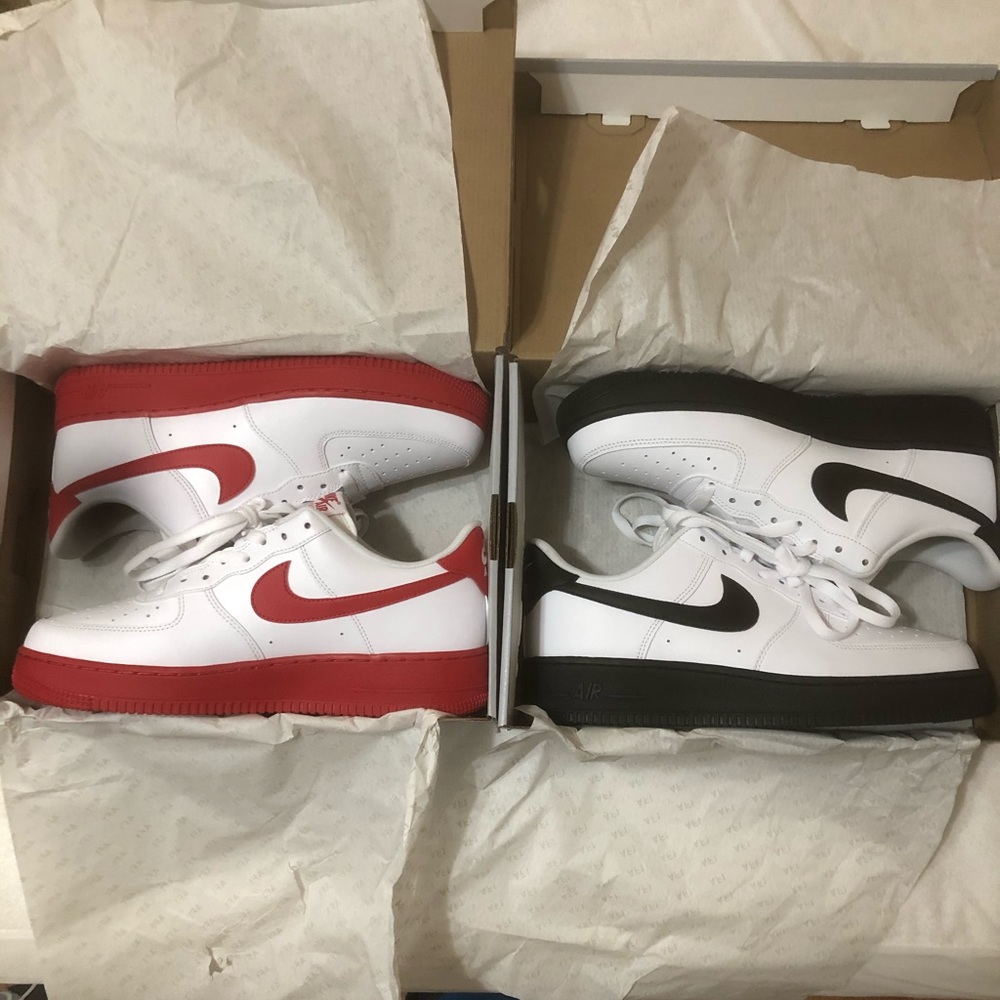 Brand new Red and White Air Force 1